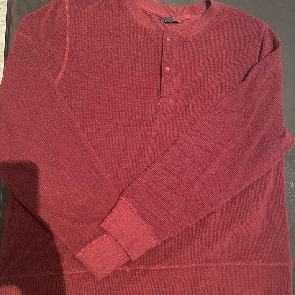 Andie Burgundy Henley Top